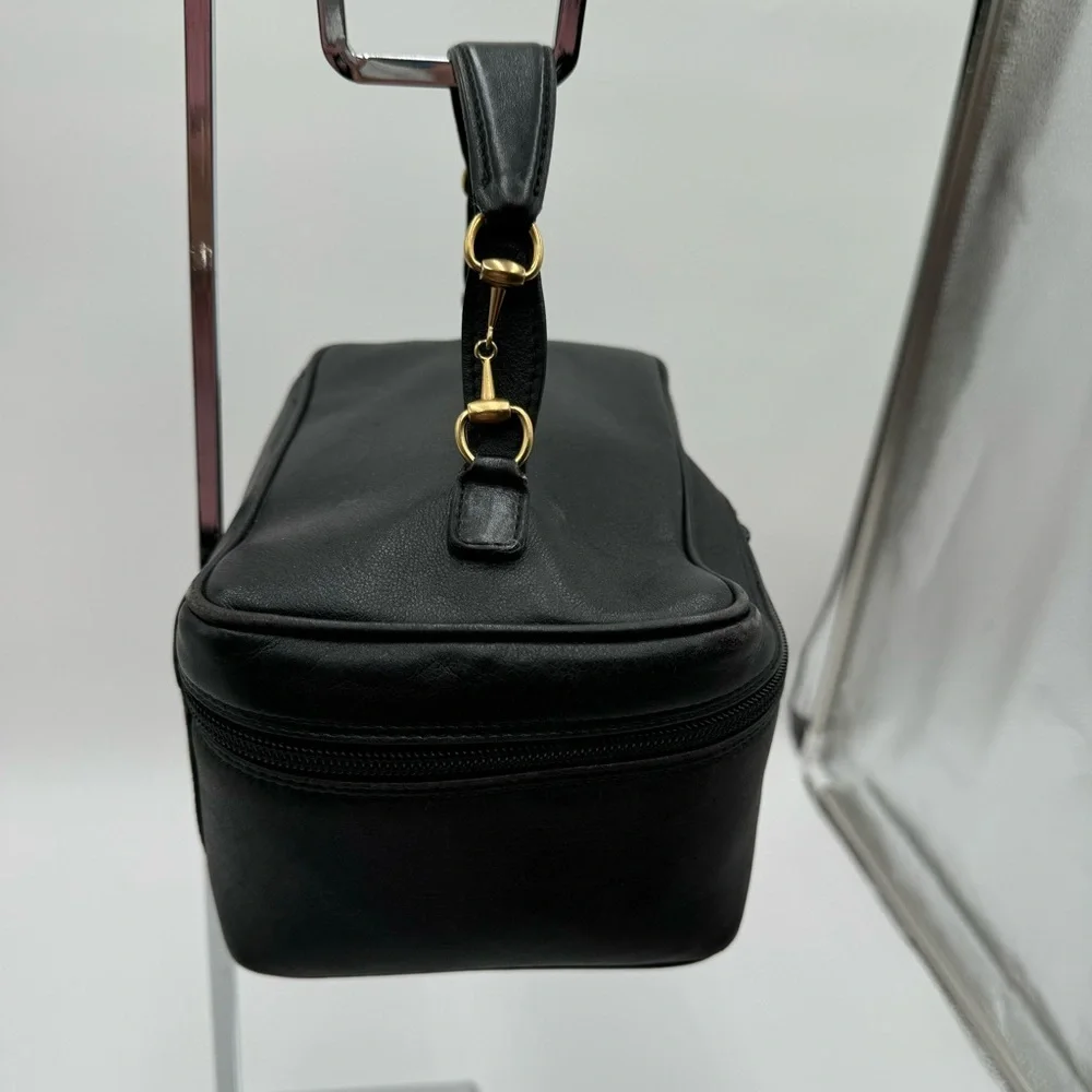 Gucci-Authentic- Vanity Pouch Leather Black - Picture 5 of 15